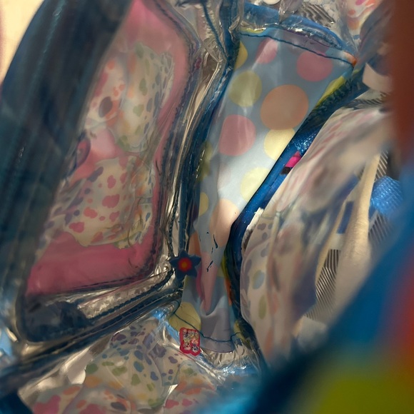 Vintage 90s Lisa Frank Spottie & Dottie Rainbow Dalmatians Clear Mini Backpack - Picture 10 of 10